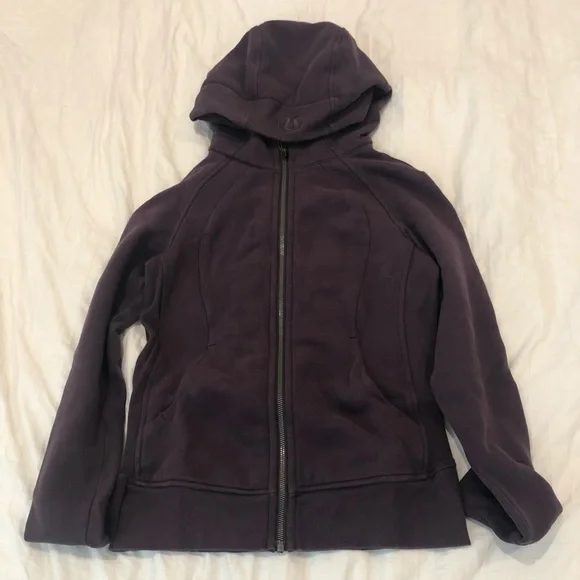 Lululemon Scuba Hoodie Black Cherry Size 6 - Picture 2 of 3